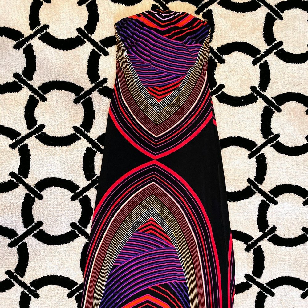 Multi-colored sheath maxi dress